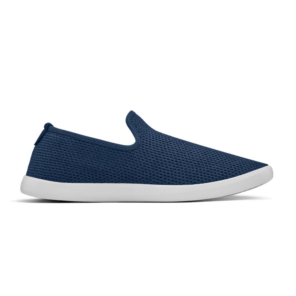 Allbirds Men\'s Slip-Ons Navy - Tree Loungers - 47812WKHX